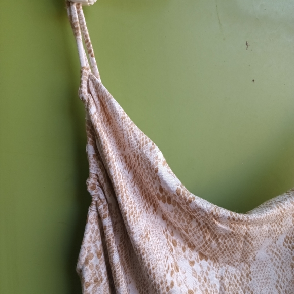 Free people 10 snake skin pattern scoop neck tank top - Picture 3 of 12